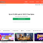 Leovegas Casino main page