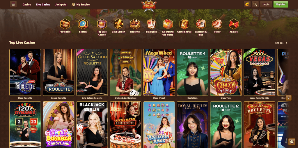 My Empire Casino Live Games
