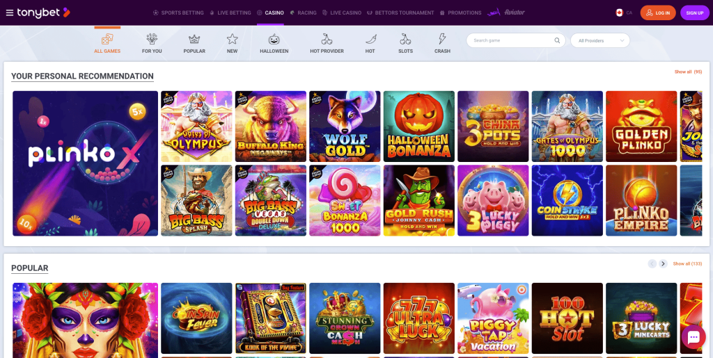 Tonybet Casino Slots