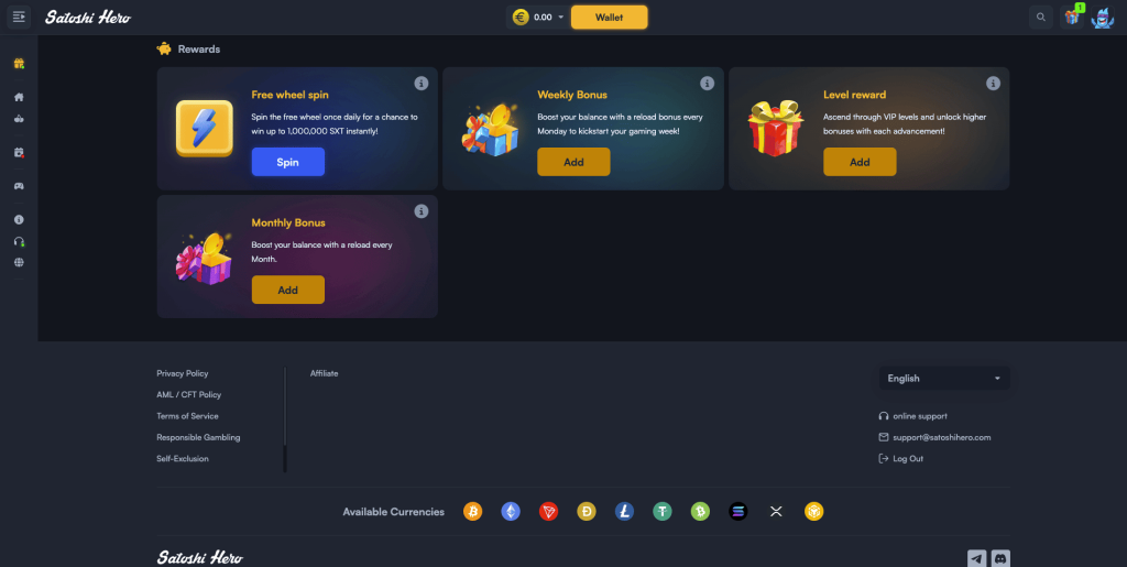 Satoshi Hero Bonuses