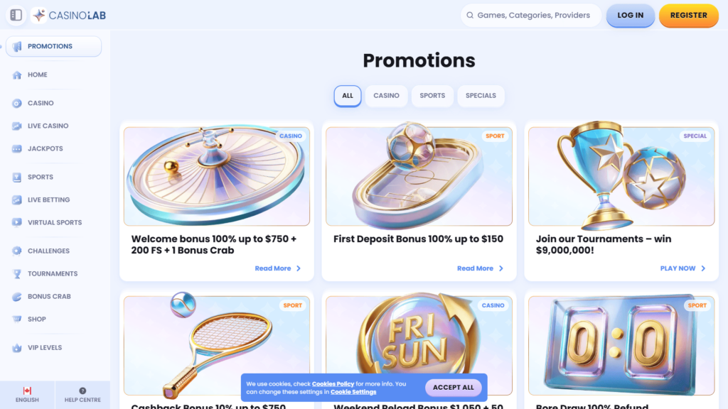 Casinolab casino bonuses