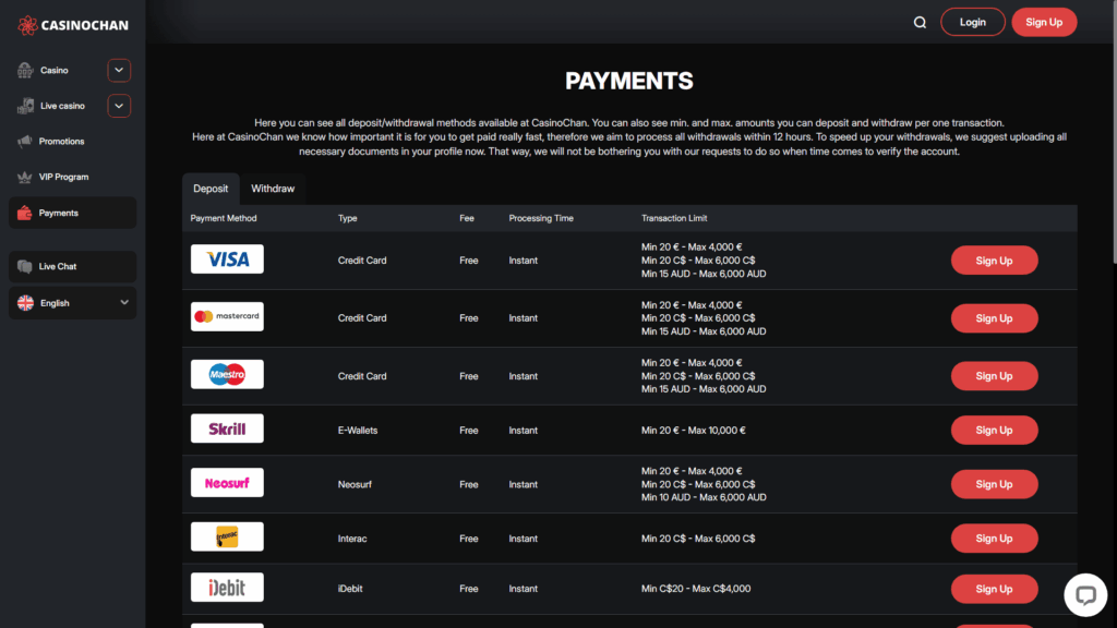 Payments