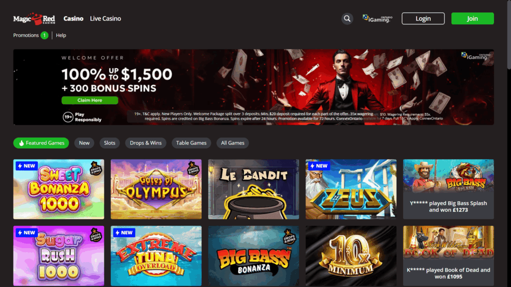 Magic Red casino Canada