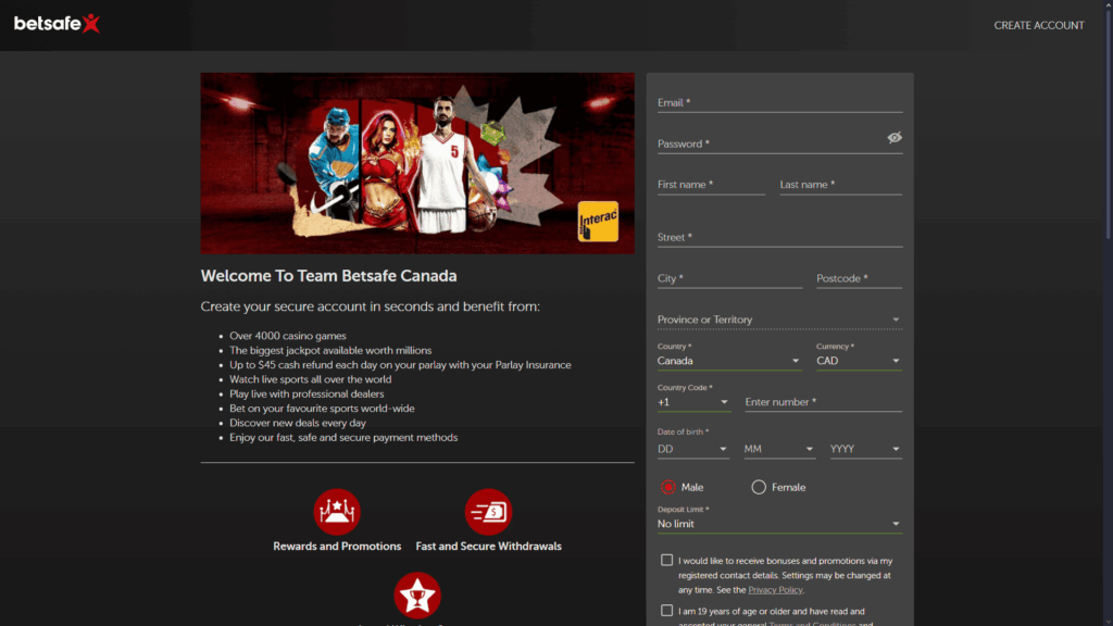 betsafe casino registration