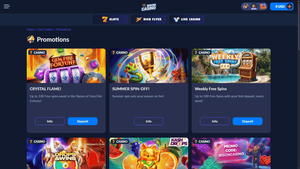 Bison casino bonuses