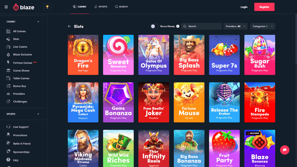 Blaze casino slots