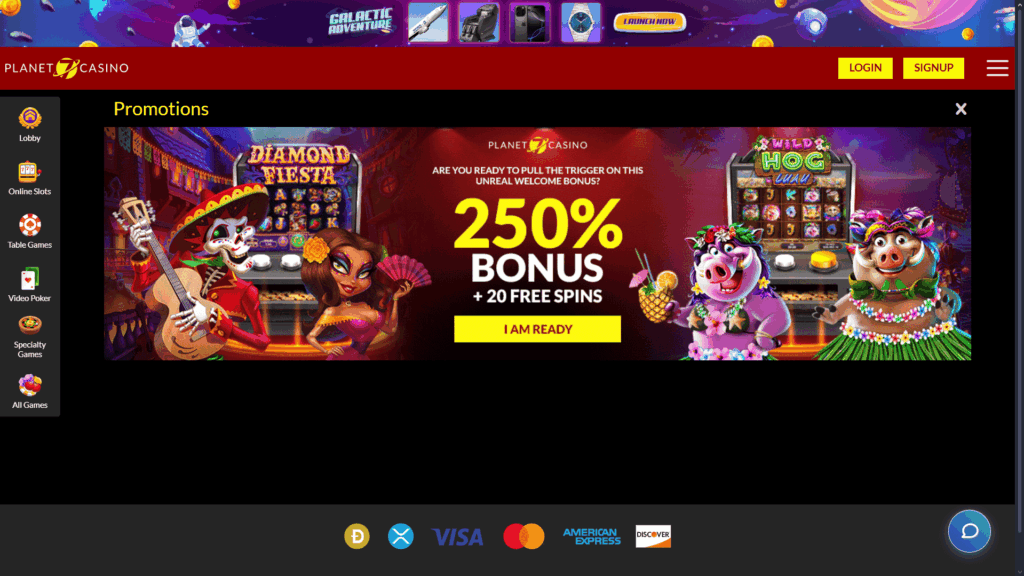 Planet7 casino bonuses