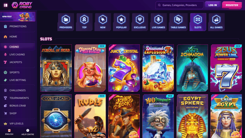 Roby casino slots
