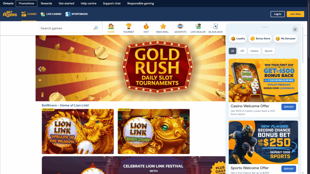 BetRivers casino bonuses