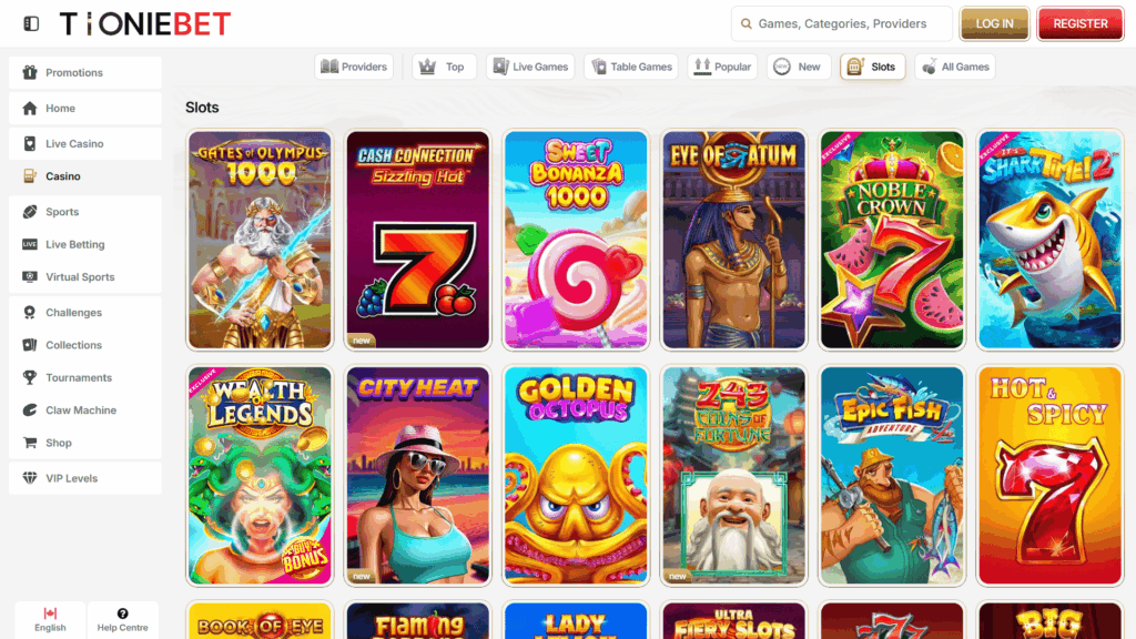 ToonieBet casino slots