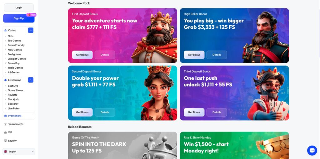 Spinrise Casino Bonuses