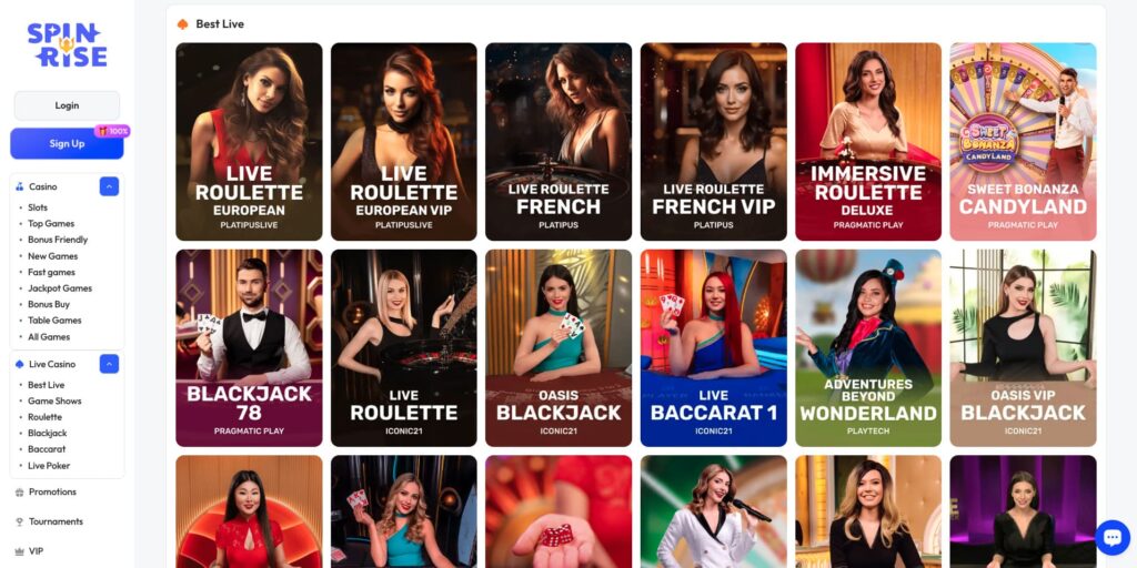 Spinrise Casino Live Games