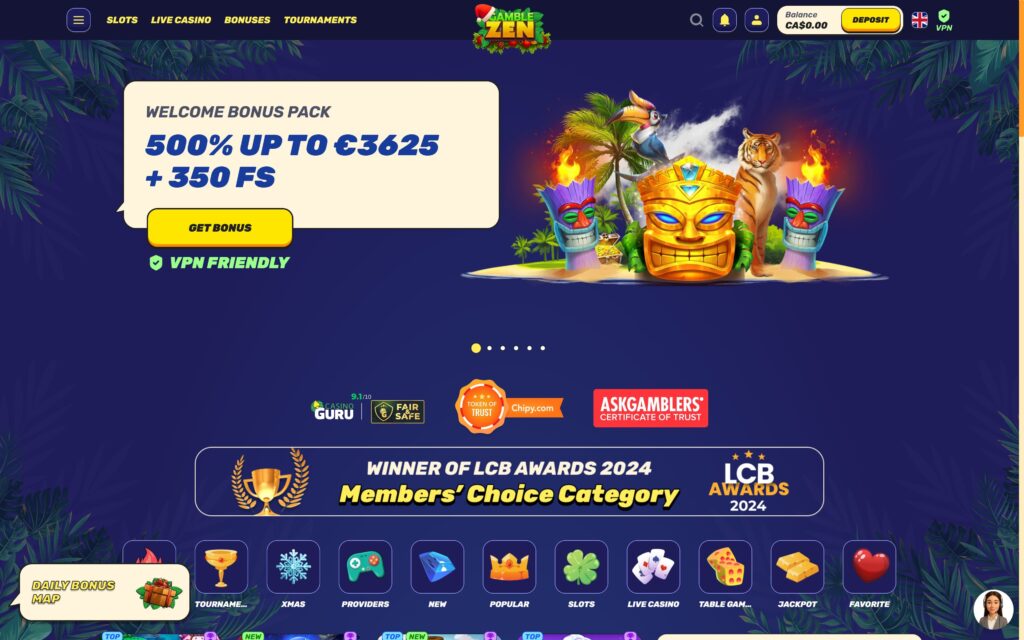 Gamblezen casino Canada