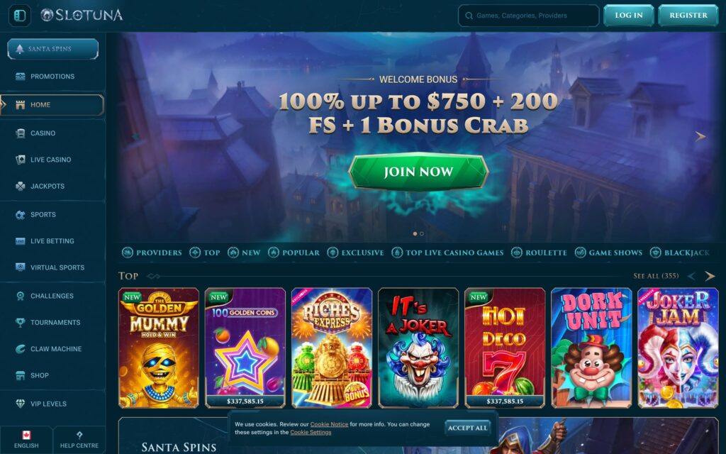 Slotuna casino Canada
