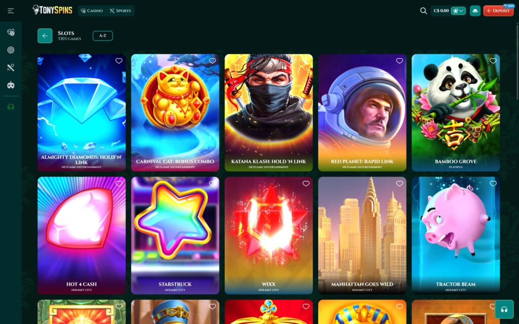 TonySpins casino slots