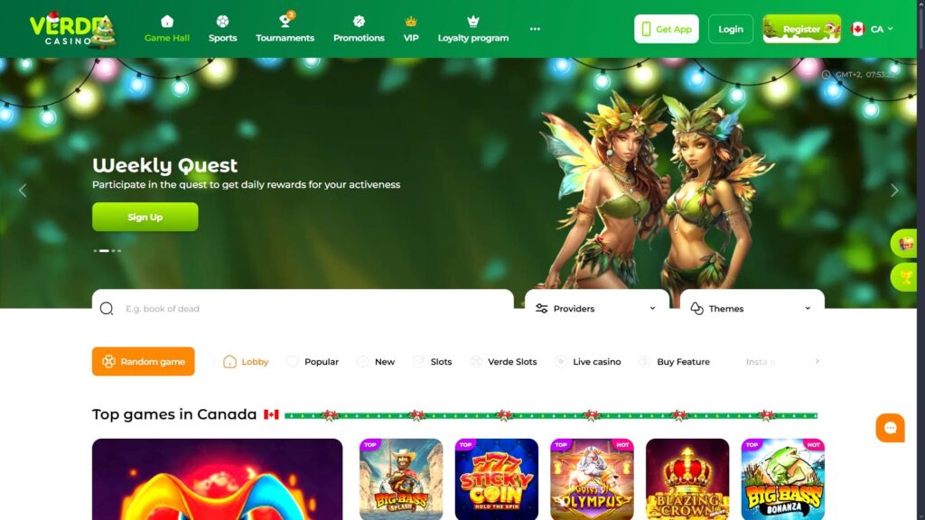 Verde casino Canada