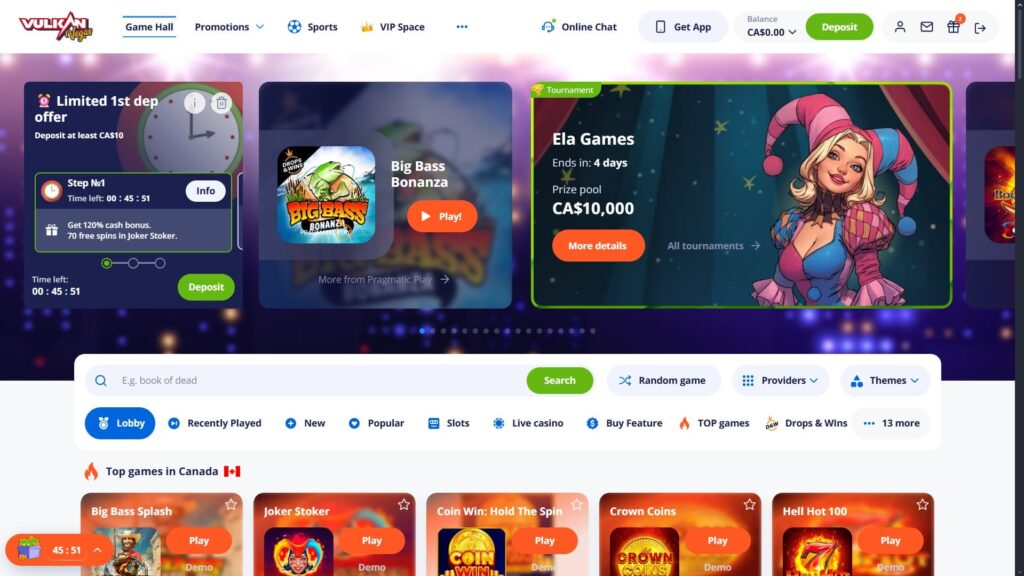 Vulkan Vegas casino Canada