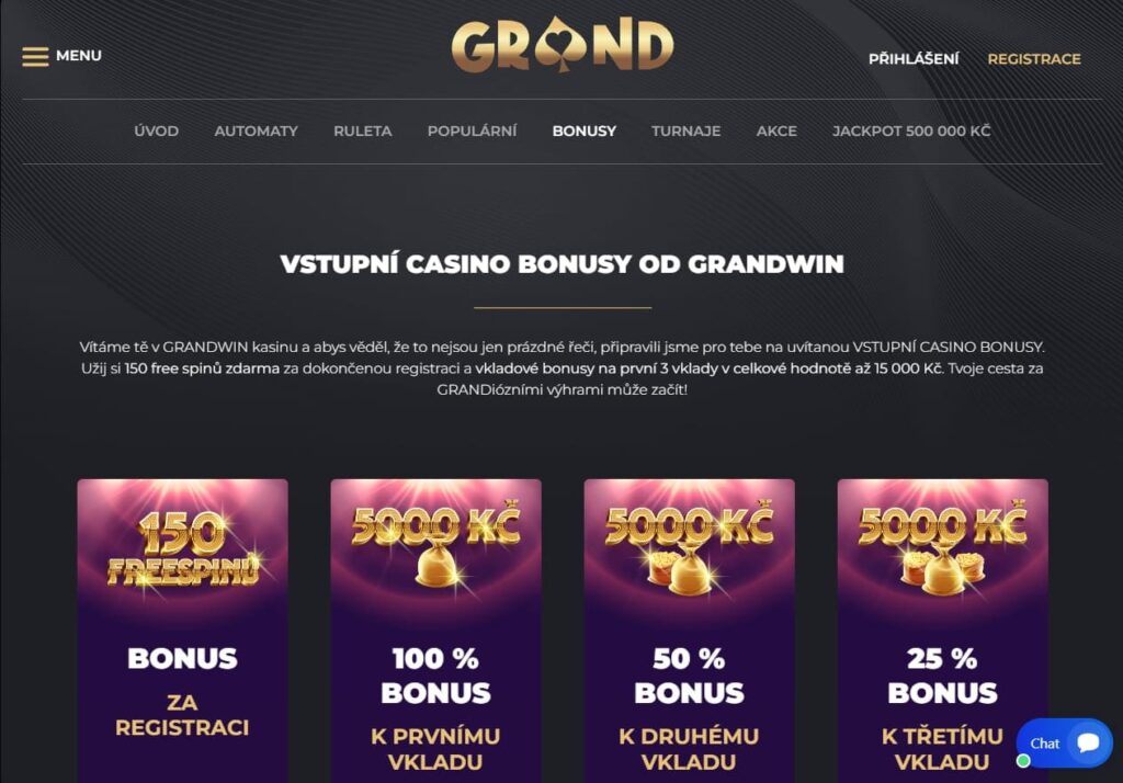 Grandwin Casino bonusy