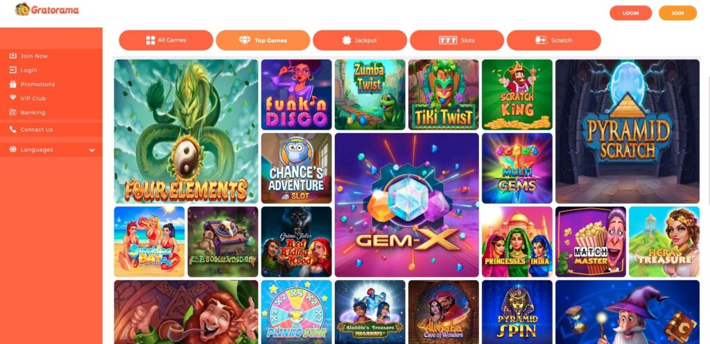 Gratorama kasino sloty
