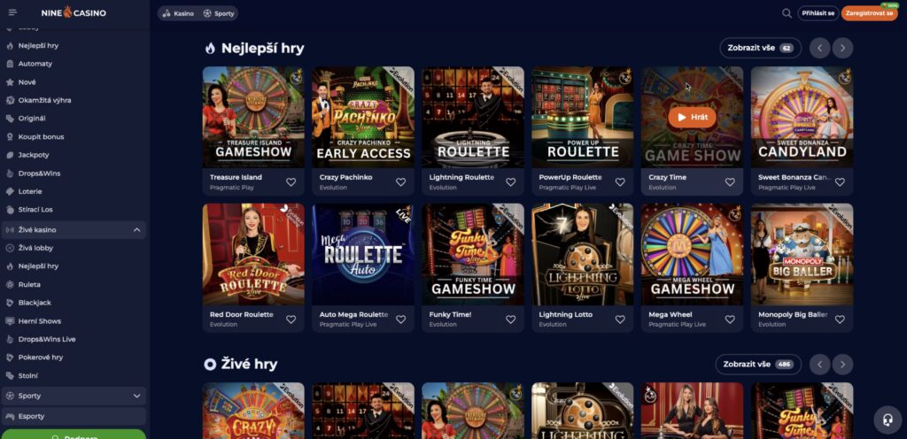 Nene casino s živými dealery