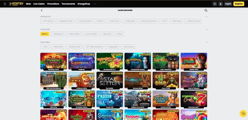 Energy casino sloty