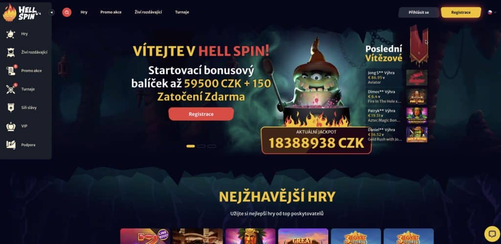 HellSpin casino oficiální stránka