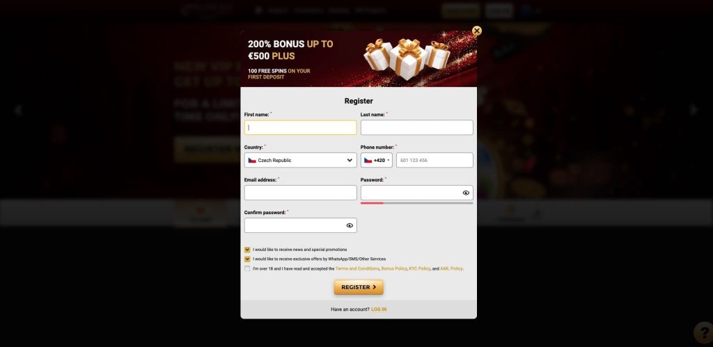 WinUnique casino registrace