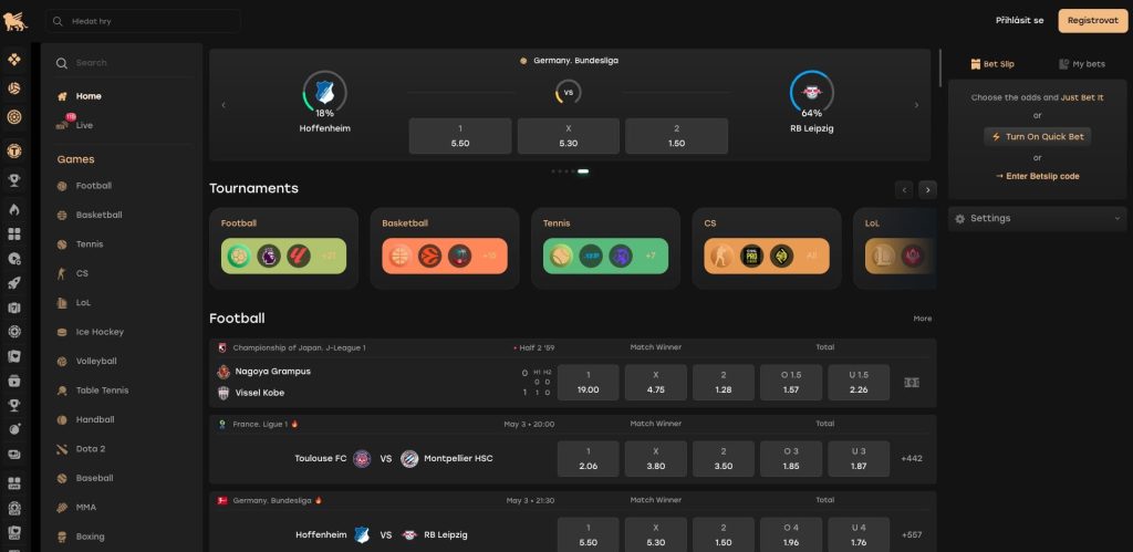 Fairspin sportovní sázení