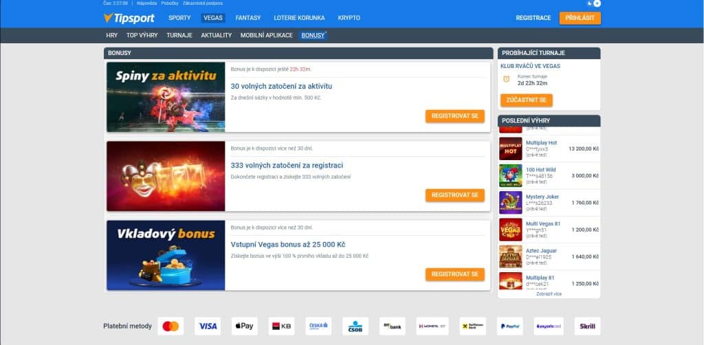 tipsport bonusy