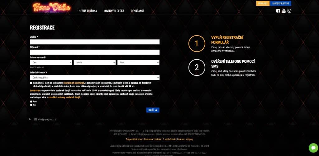 Gapa Herna casino registrace