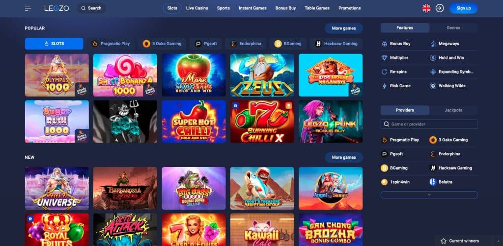 Legzo hrací automaty