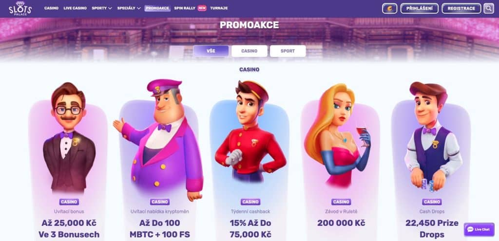 SlotsPalace casino bonusy