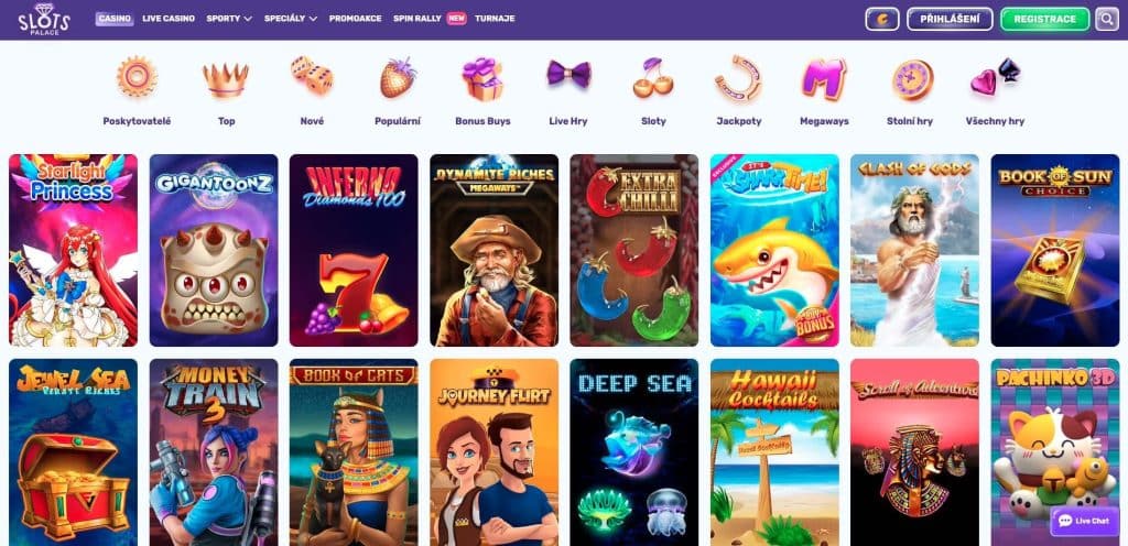 SlotsPalace hrací automaty