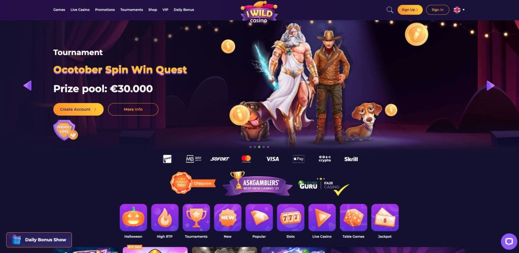 iWild casino Česká republika