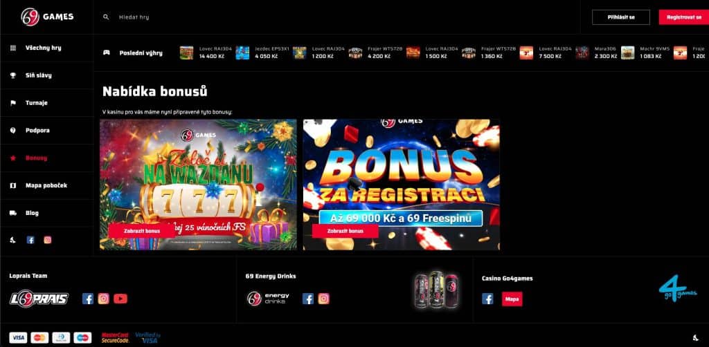 69games casino bonusy