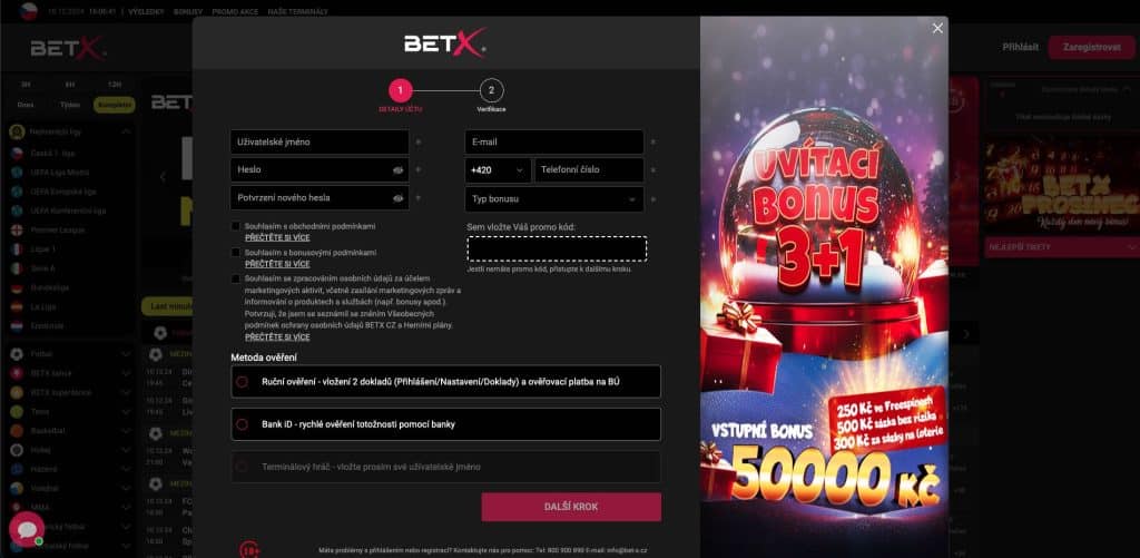 Betx casino registrace