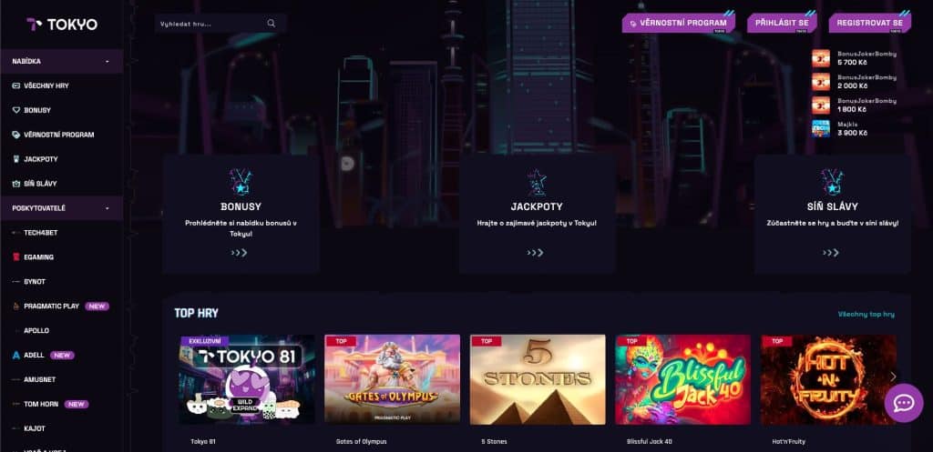 Tokyo casino Česká republika