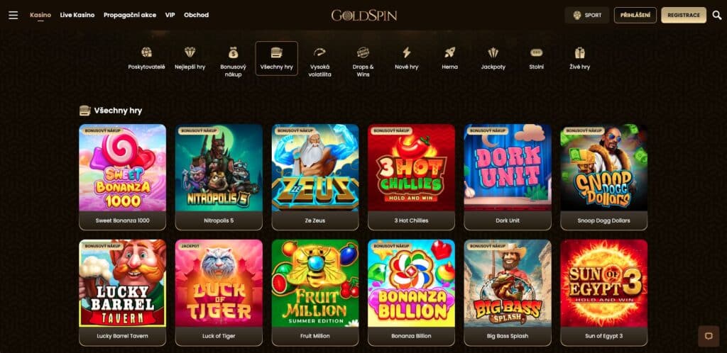 GoldSpin hrací automaty