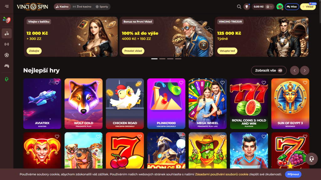 Vincispin casino Česká republika