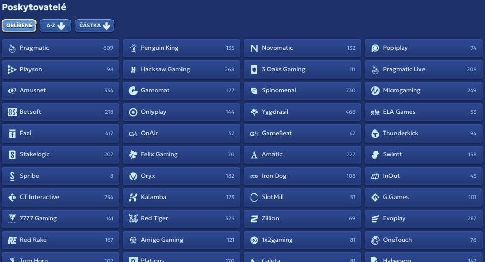 Vývojáři casino her