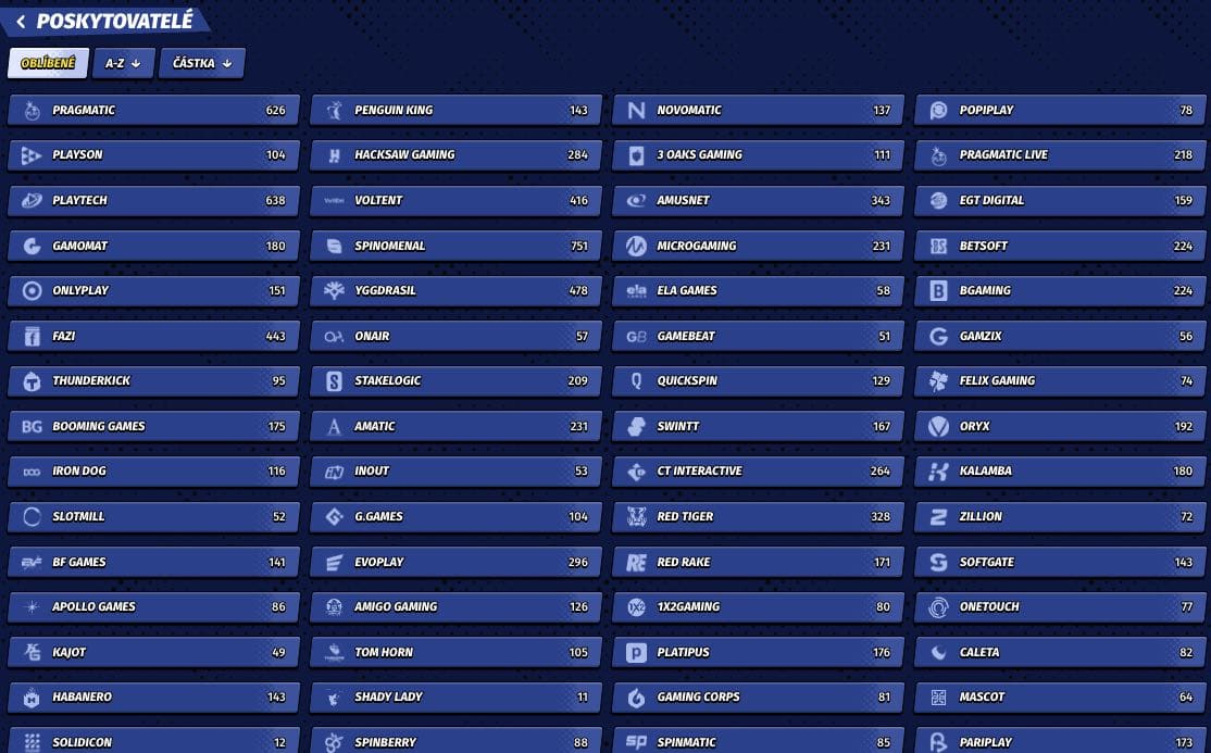 Vývojáři casino her