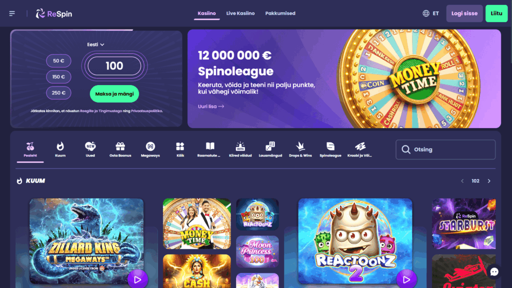 ReSpin kasiino Eesti