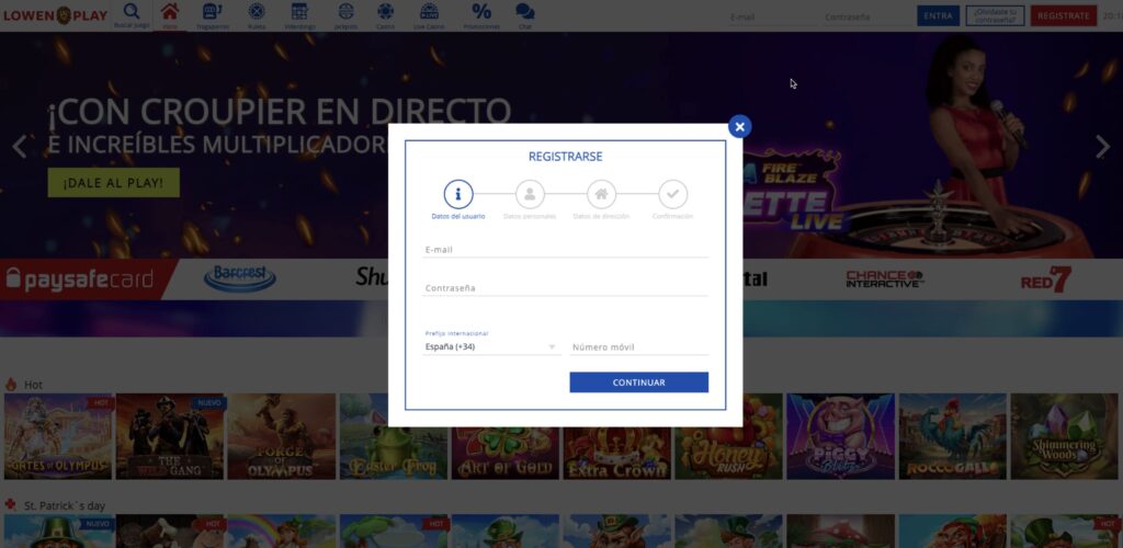 Lowen Play casino registro