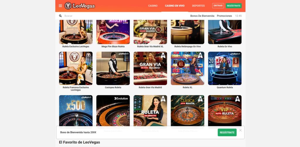 leovegas casino en vivo