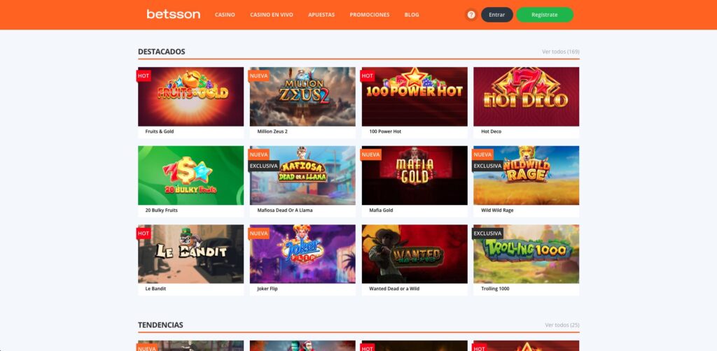Betsson casino tragamonedas