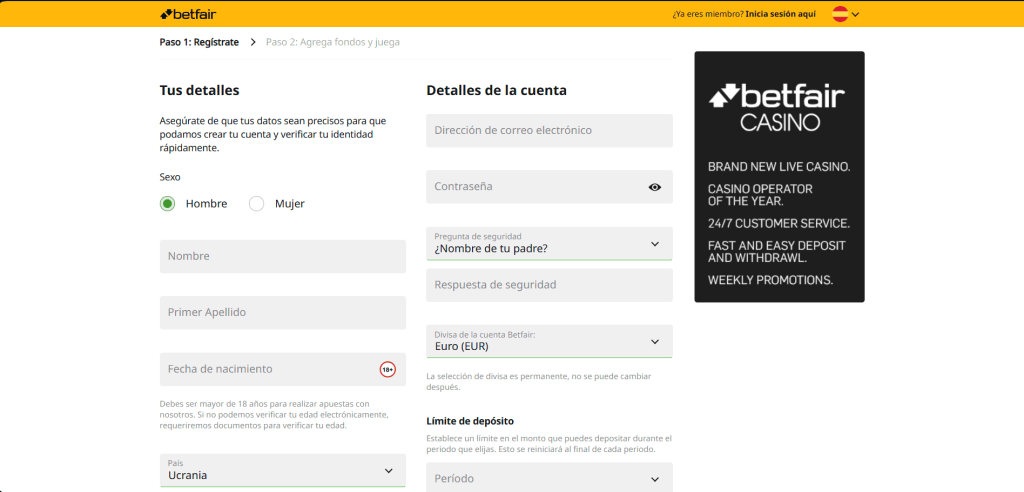 betfair casino registro