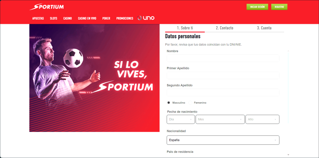 sportium casino registro