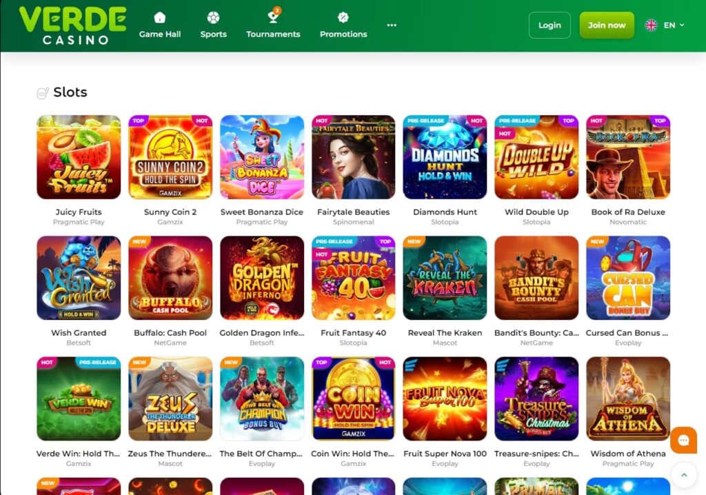 Verde Casino Φρουτάκια