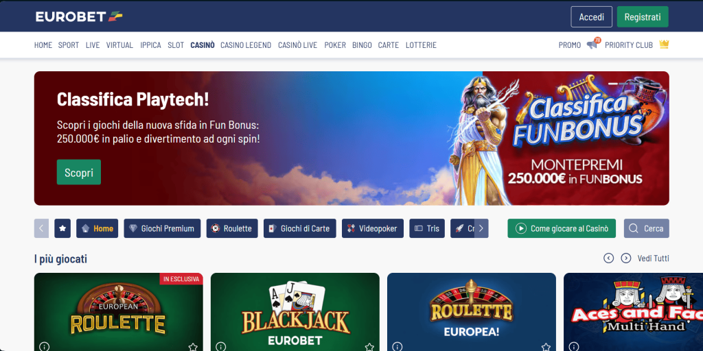 Eurobet casinò Italia
