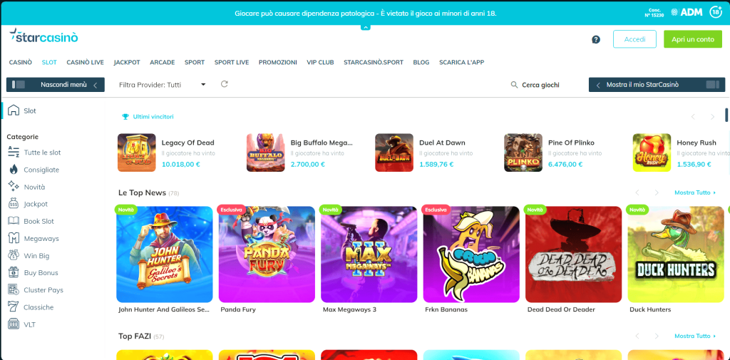 Slot del casinò Starcasino